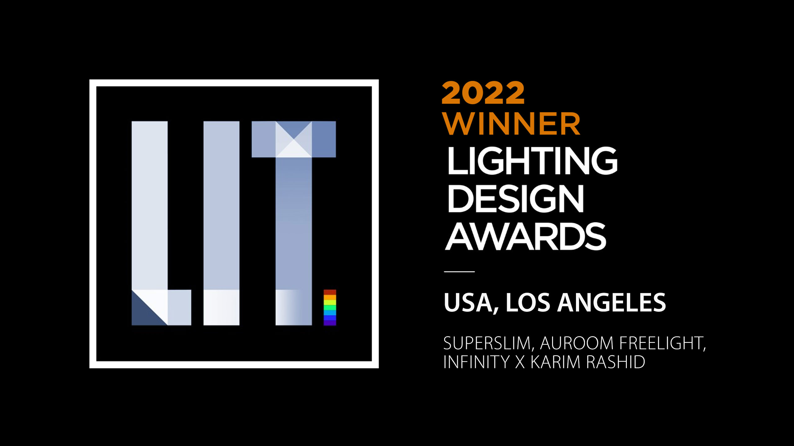 Lights LIT LIGHTING DESIGN AWARDS 2022