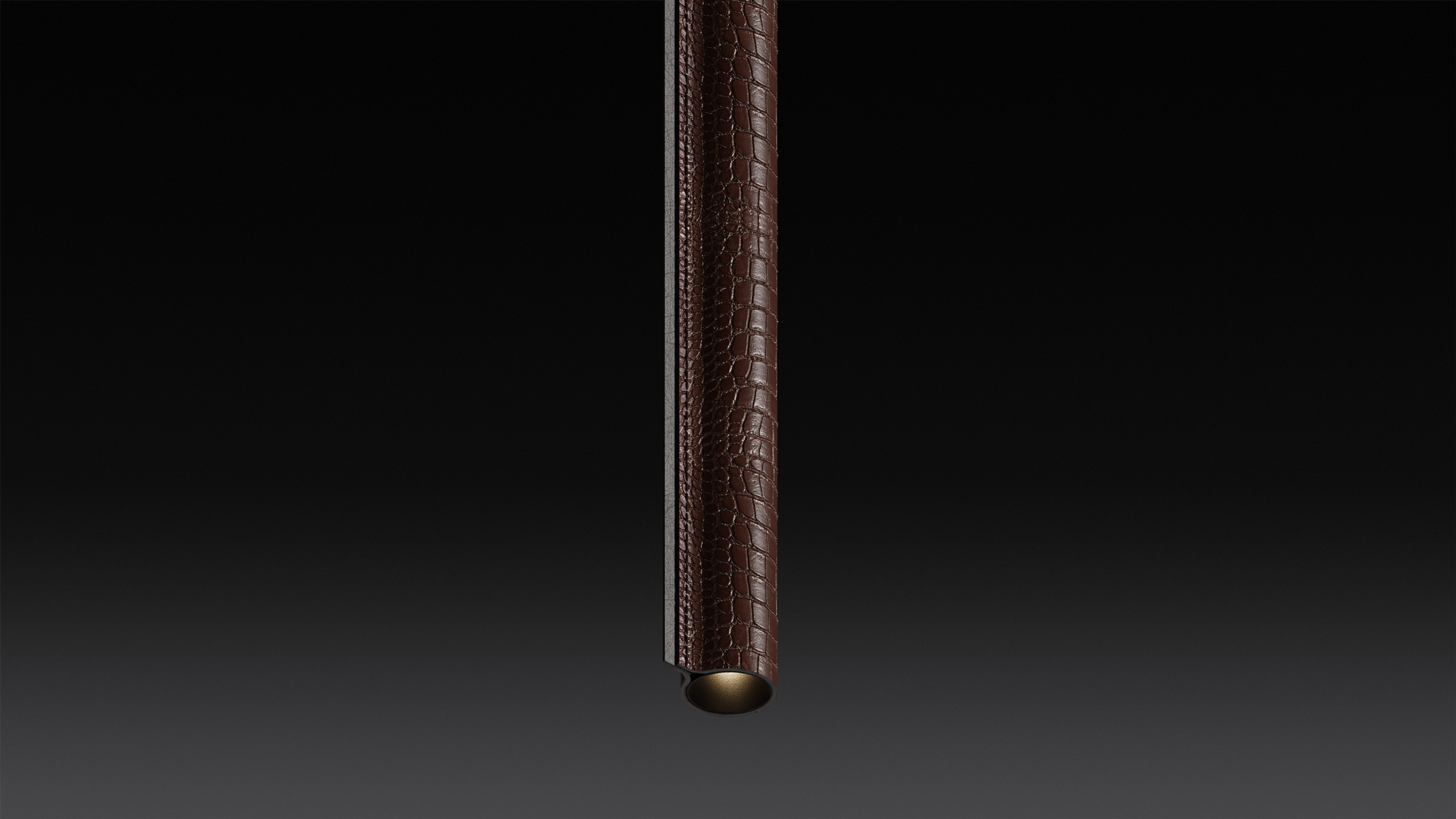 Lights LEATHER TUBES / CROCO BROWN