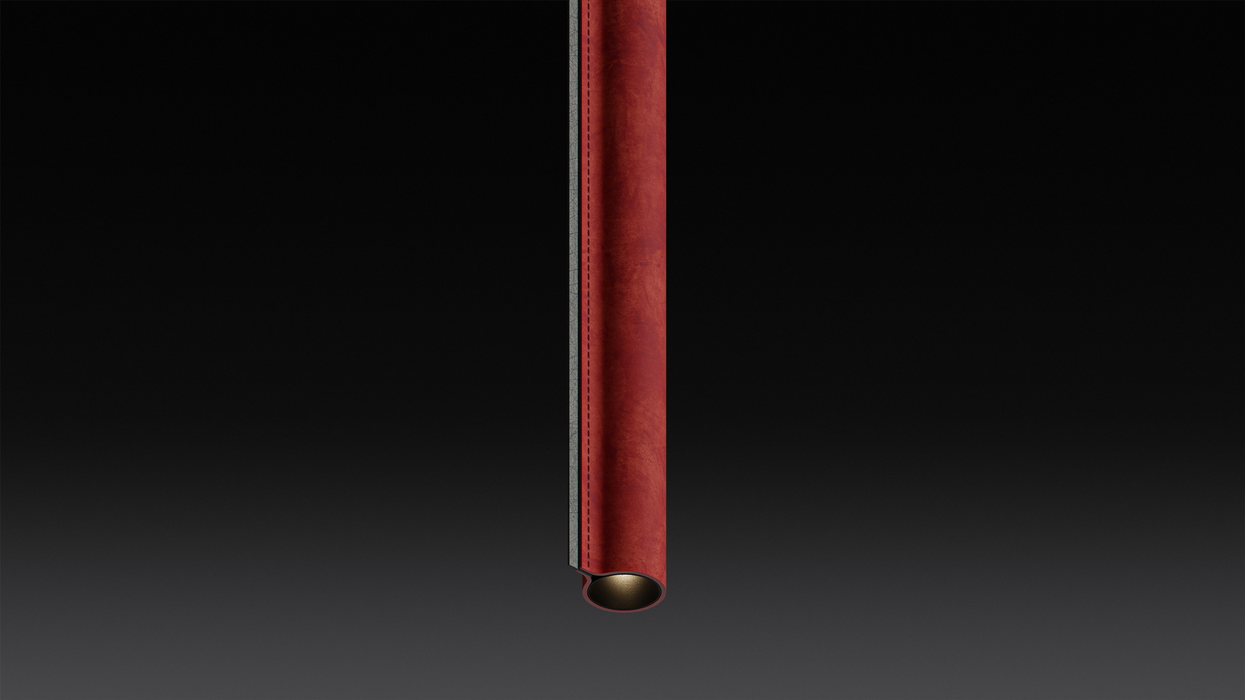 Lights LEATHER TUBES / NUBUCK SCARLET