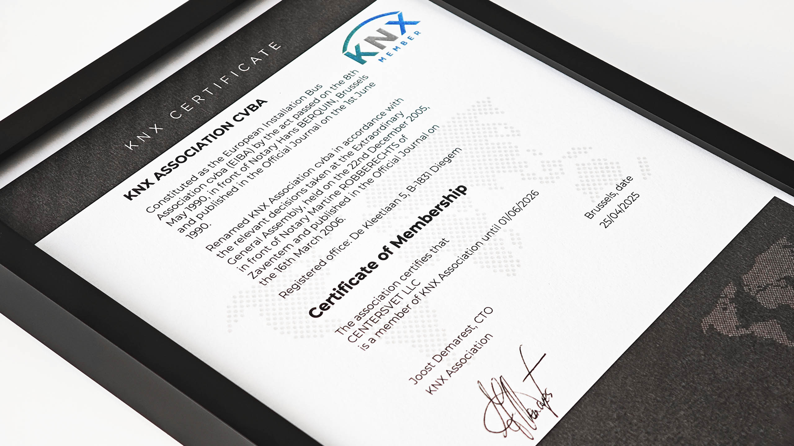Lights KNX CERTIFICATE