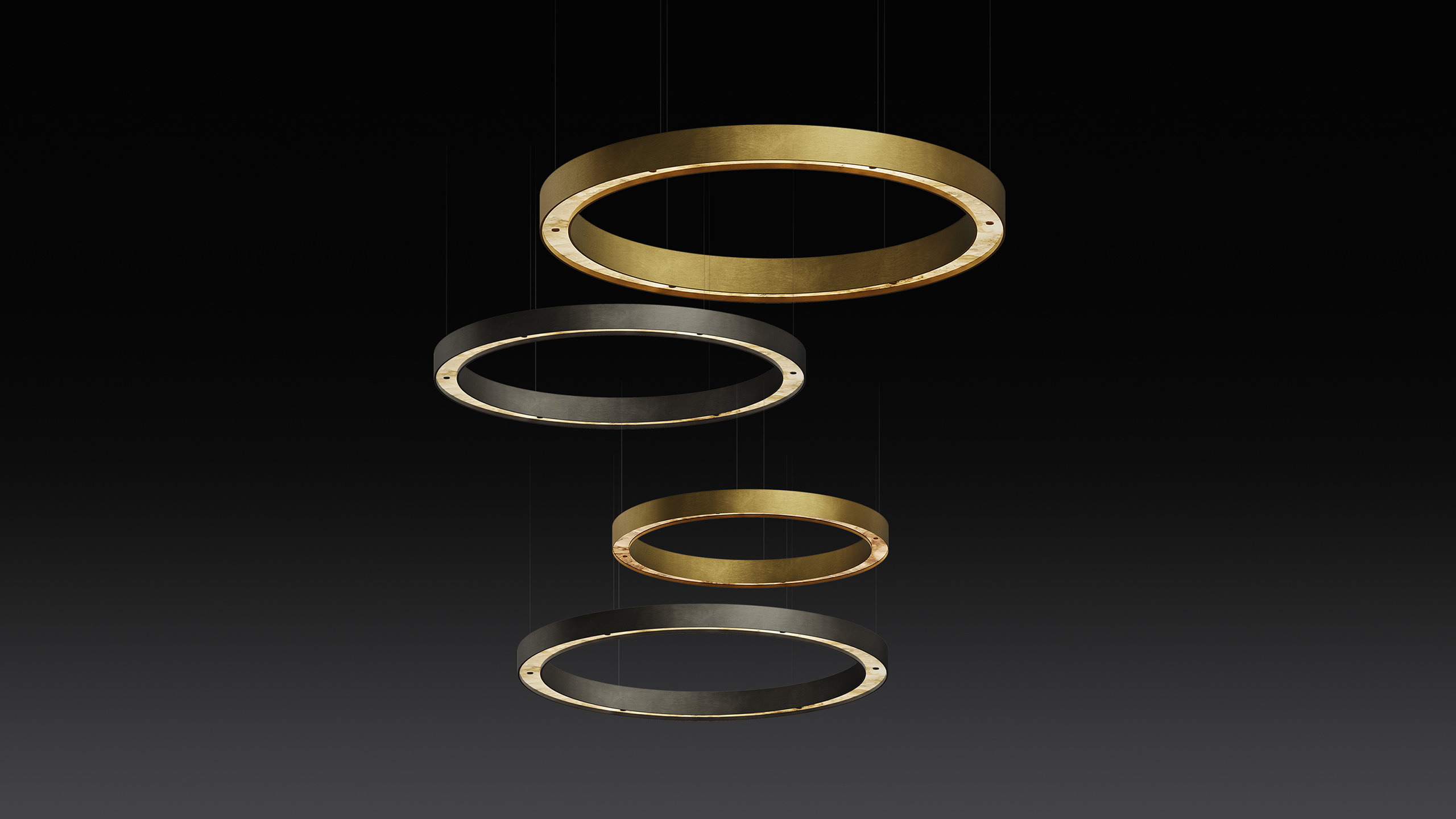 Lights GRANDE RING (BRASS & ALABASTER)