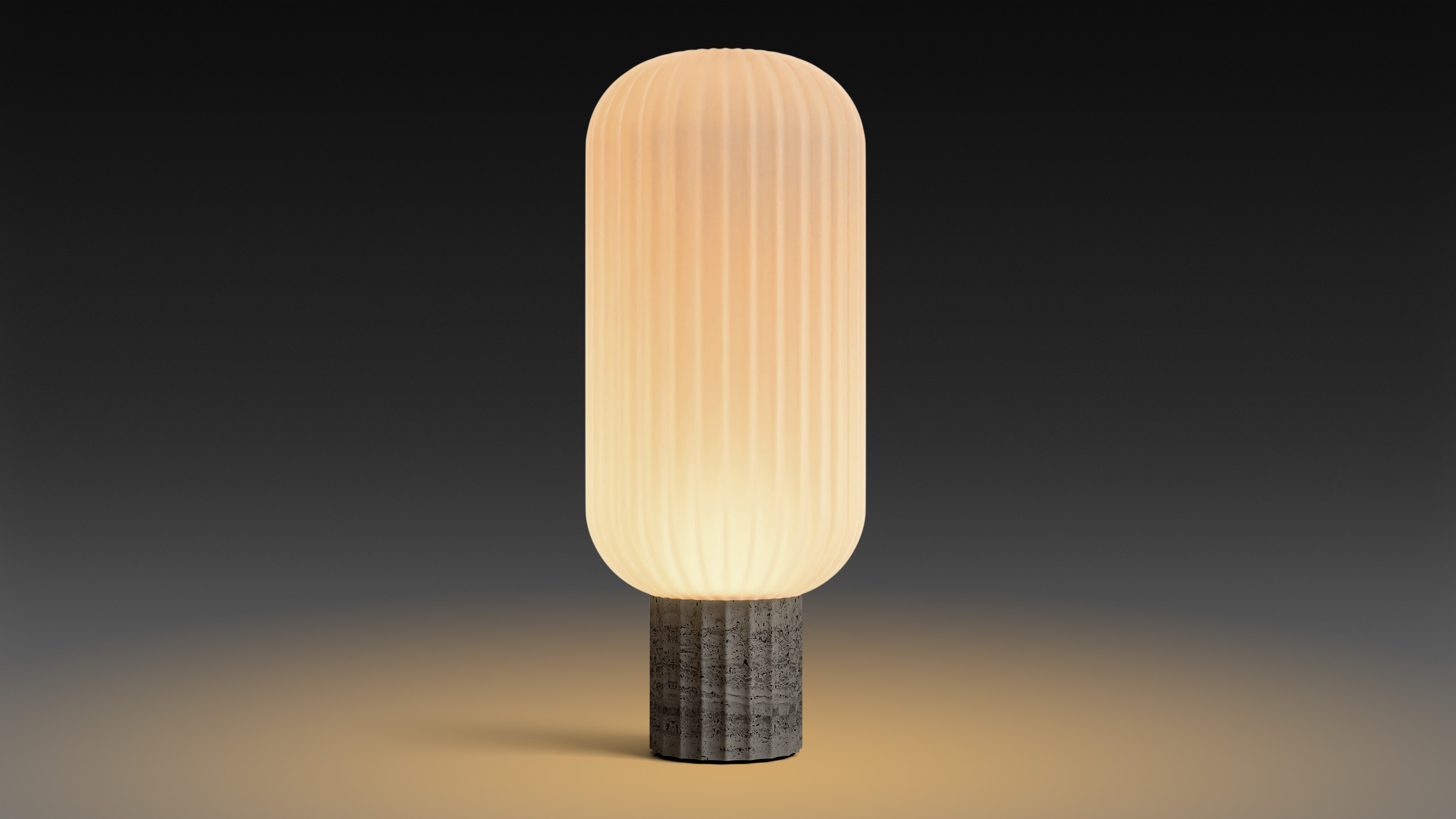 Lamp ROCKMELON LAMP (V) TRAVERTINO