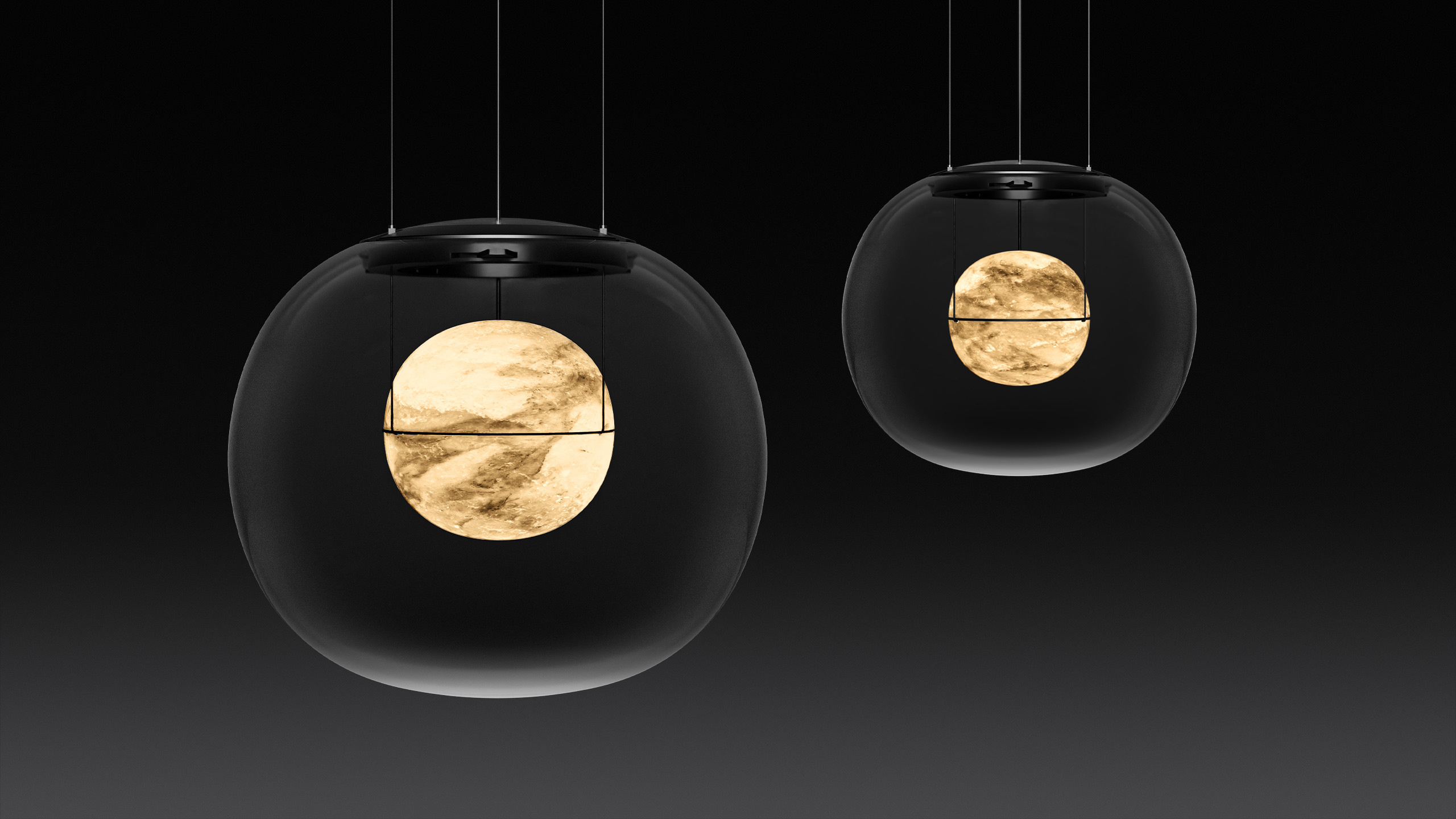 Lights SUSPESO DOUBLE BUBBLE ALABASTRO