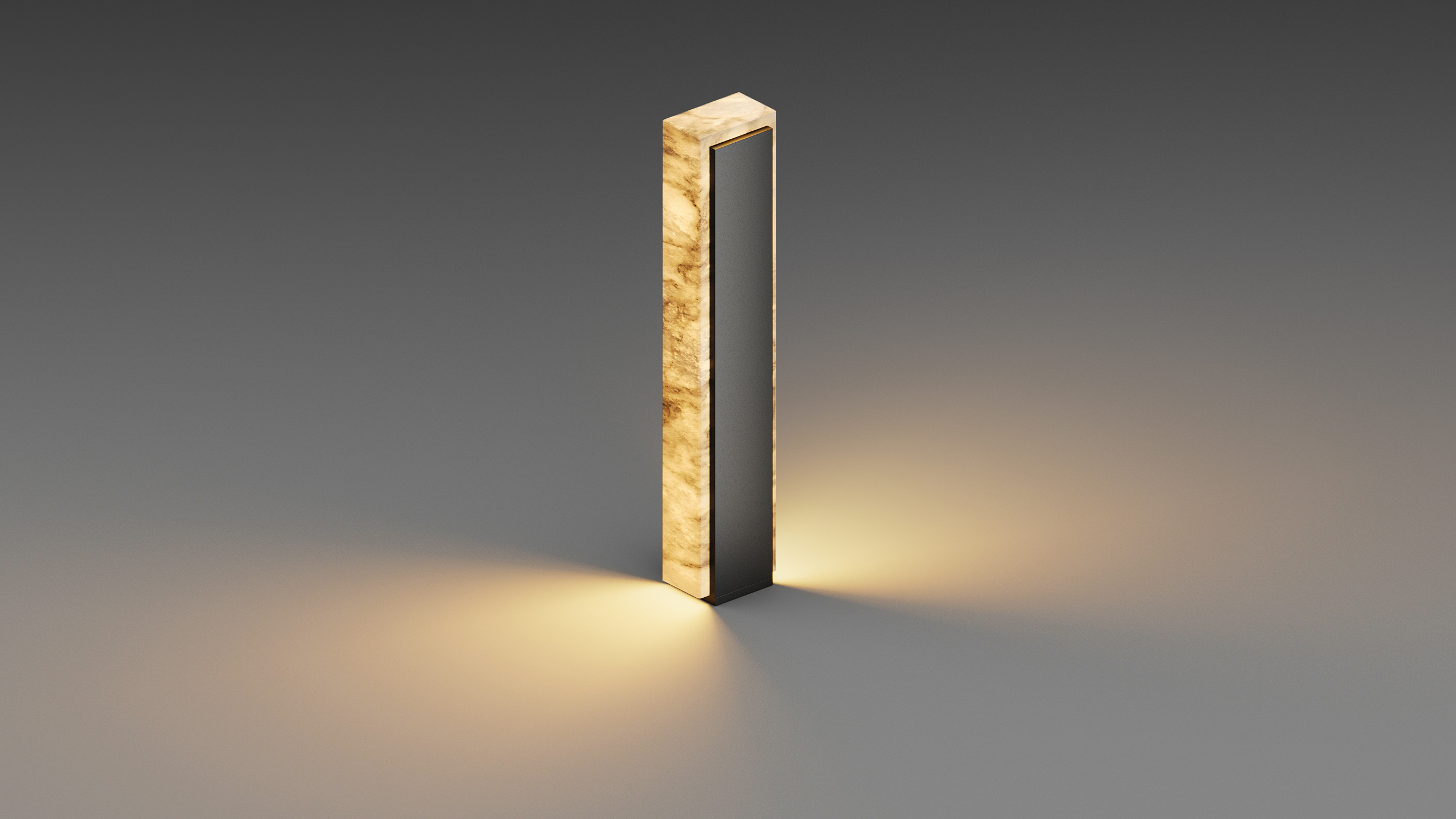 Landscape Lights POST NOTCH MARBLE