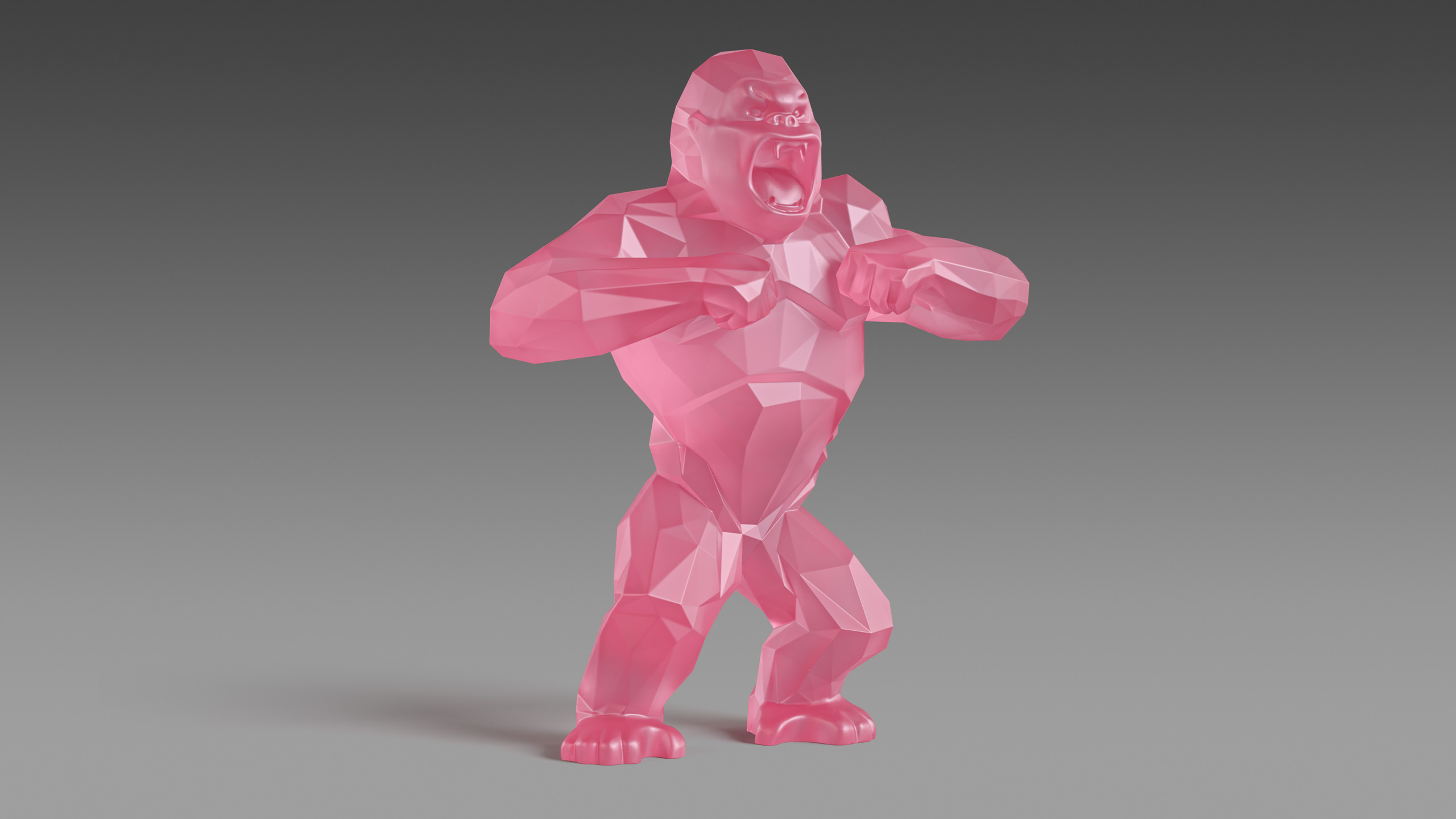 Garden Sculptures & Statues GORILLA (SATIN CRYSTAL)