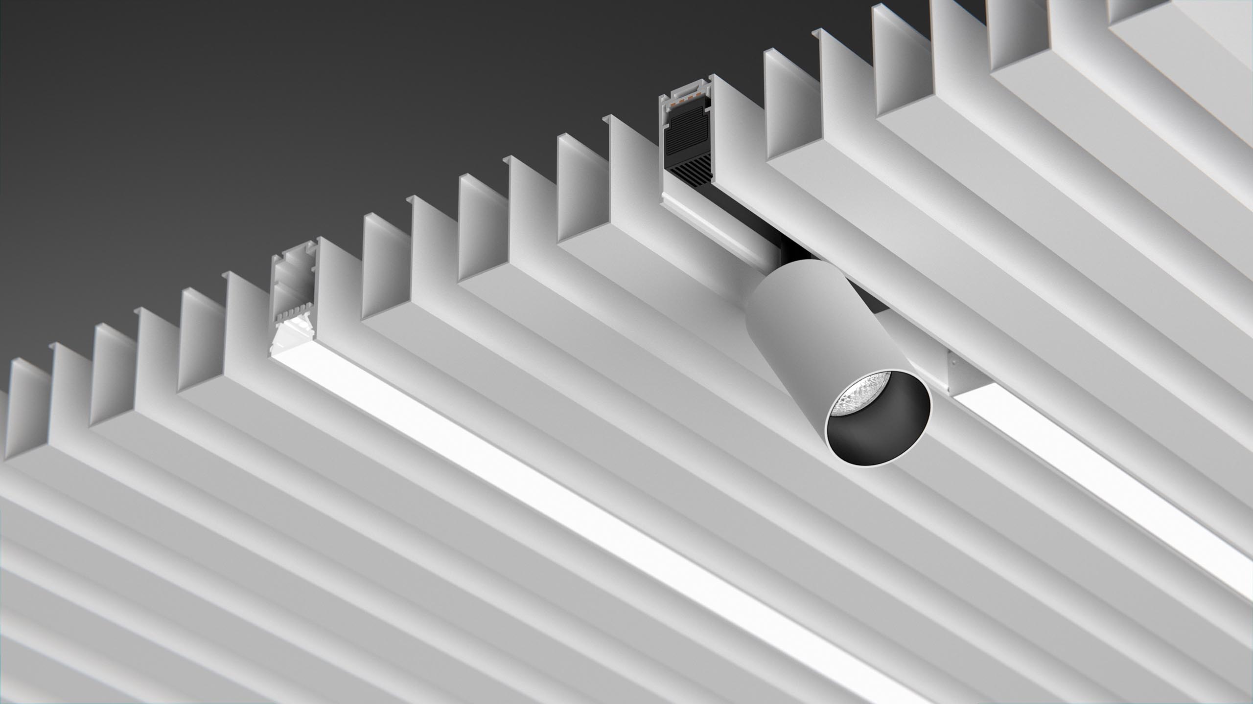 Ceiling Systems INFINITY rectangular strip ceilings