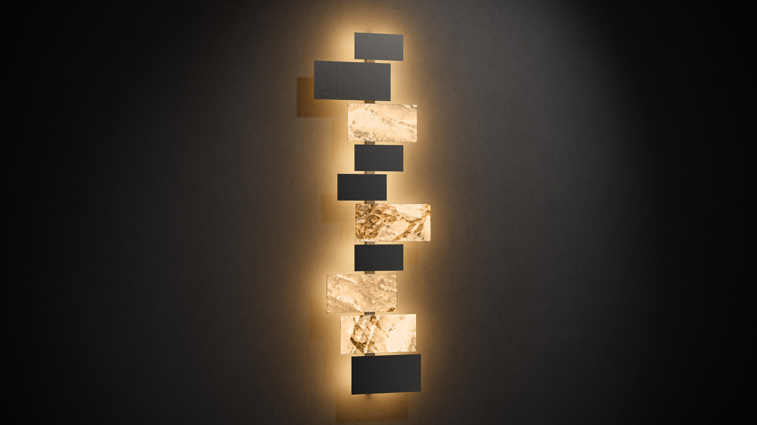 WALL PIANOFORTE BRASS & ALABASTRO
